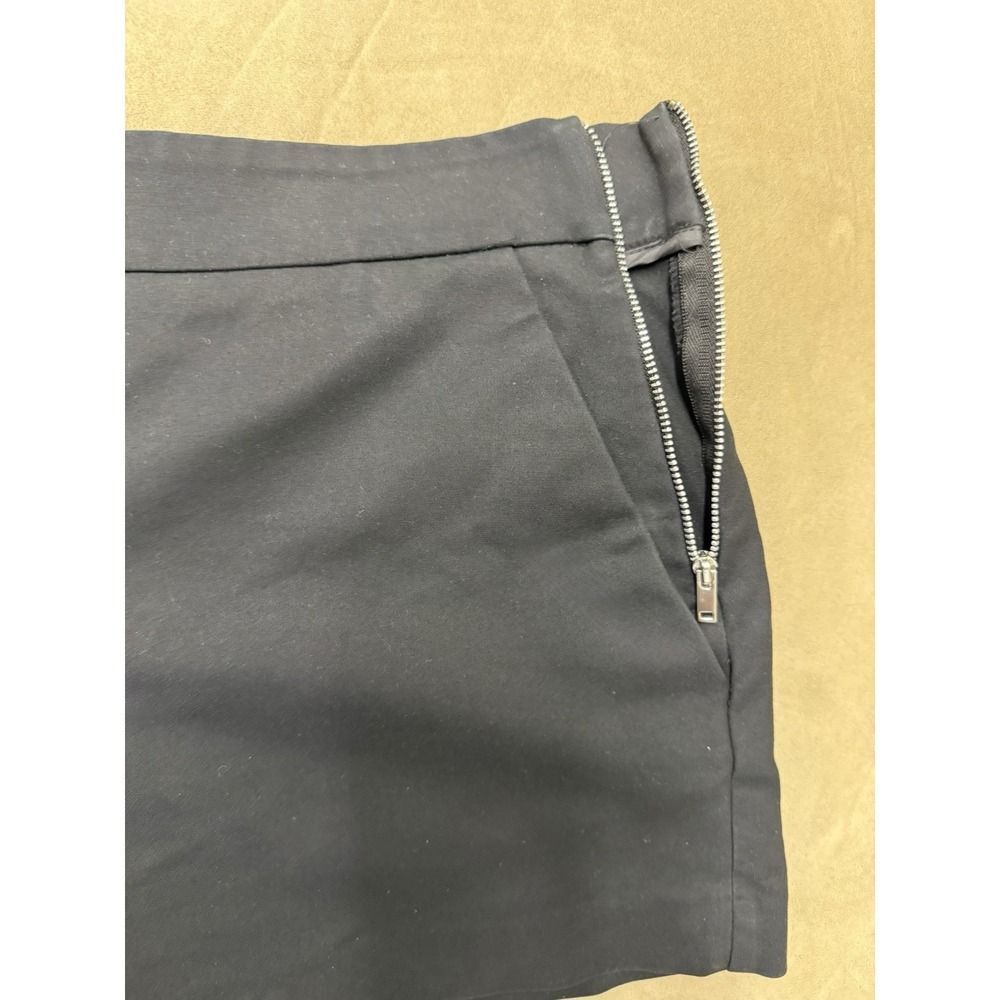 Zara Black Womens Shorts. Side Zipper. Sz L - Picture 6 of 12